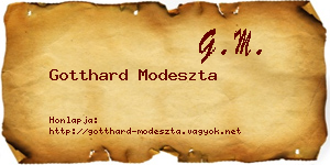 Gotthard Modeszta névjegykártya
